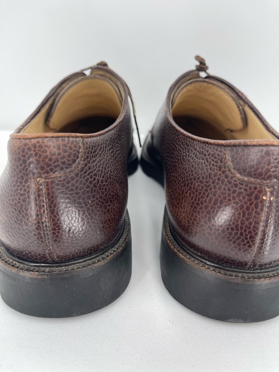 SALVATORE FERRAGAMO Men\'s Classic Brown Leather Derby Shoes SIZE 11D